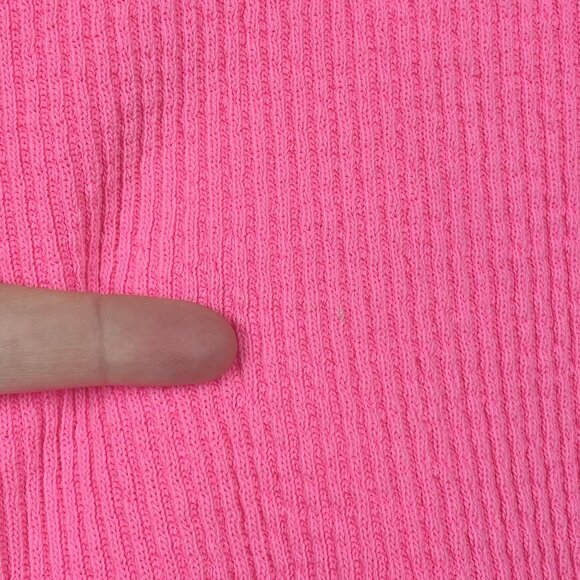 Aerie Women's Large Wonder Textured V-neck Sweatshirt Neon Bright Pink Relaxed - Picture 14 of 16